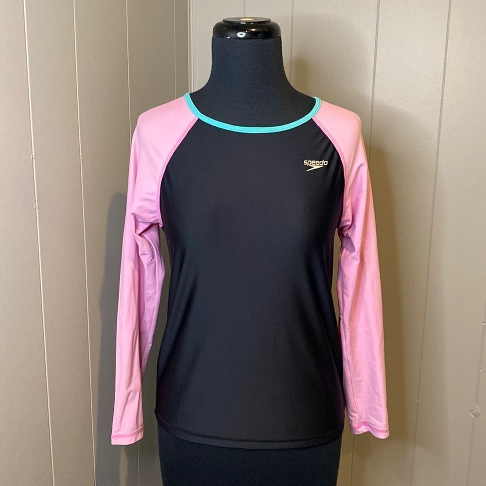 Speedo Extra Large Long Sleeve Shirt Top Colorblock Swim
